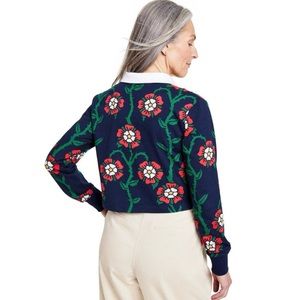 Women's Rose Print Collared Long Sleeve Rugby Shirt - Rowing Blazers M
Target